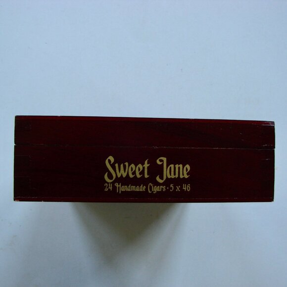 Deadwood Tobacco Co Sweet Jane Empty Wooden Cigar Box Collectible Storage Skull - Picture 5 of 11